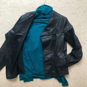 H&M | dark teal turtleneck